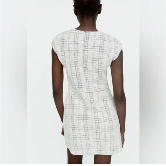 ZARA TEXTURED JACQUARD DRESS - Picture 4 of 6